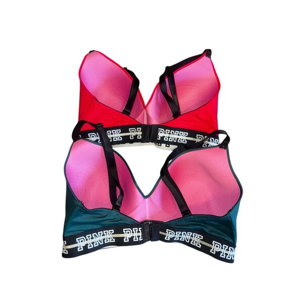 2 Victoria Secrets Pink 34DD where everywhere wireless lightly lined bras - Picture 4 of 6